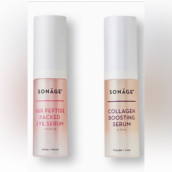 SONAGE DOUBLE PACK . collagen, boosting, serum and R&R peptide packed eye serum. - Picture 1 of 7